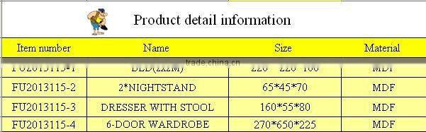 french golden color bedroom set