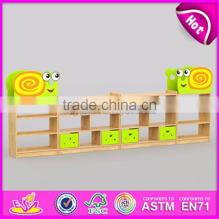 Best design combination colorful bedroom furniture wooden kids storage shelves W08C198