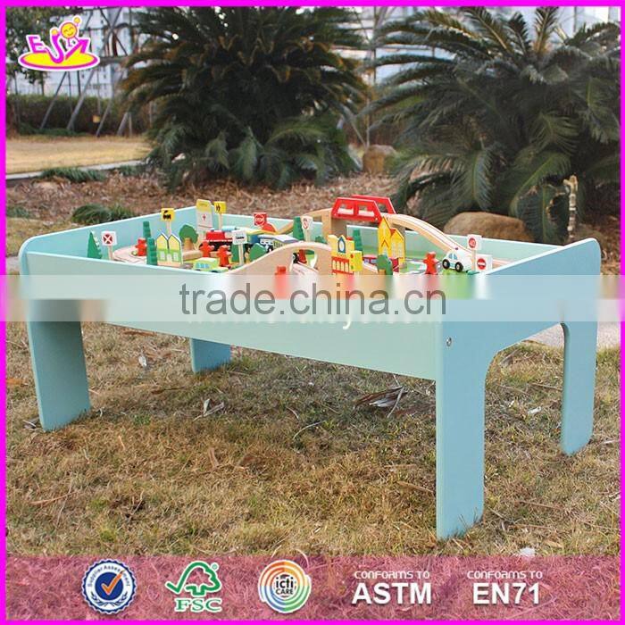 Top fashion funny activity toys wooden kids toy train W04C071-S
