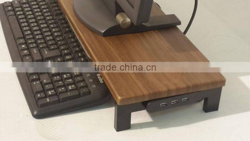 Universal Monitor Laptop wood mesh office desk organizer