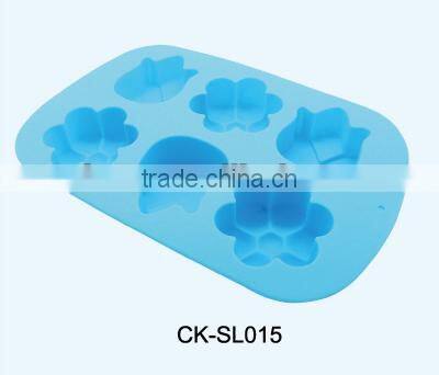 6 cavity Flower Shape Silicone Muffin Mould CK-SL015