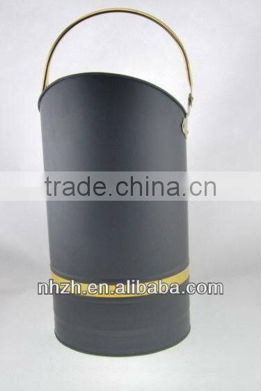 home fireside 17inch matte black metal coal scuttle