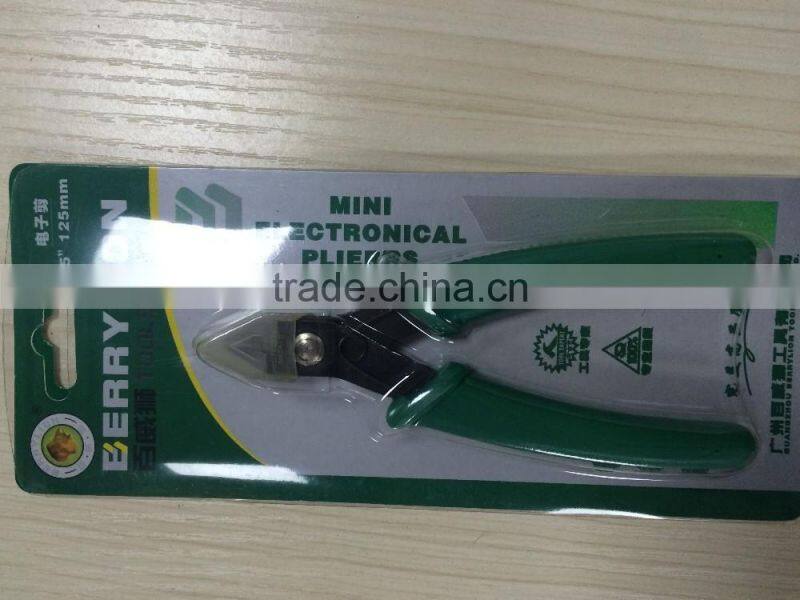 BERRYLION tool mini type 5'' wire flush cutting pliers with plastic handle