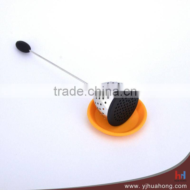 Fashion silicone tea infuser with stainless bottom