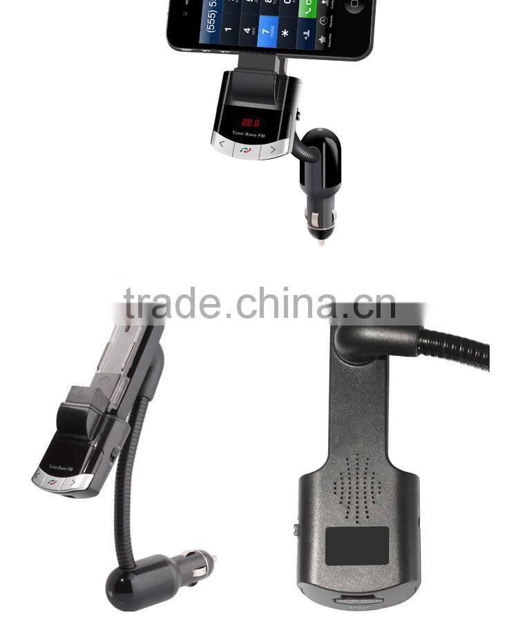 5 in 1 Multi-function wireless Bluetooth car kit with car charger mp3 fm transmitter car holder Handsfree Calling