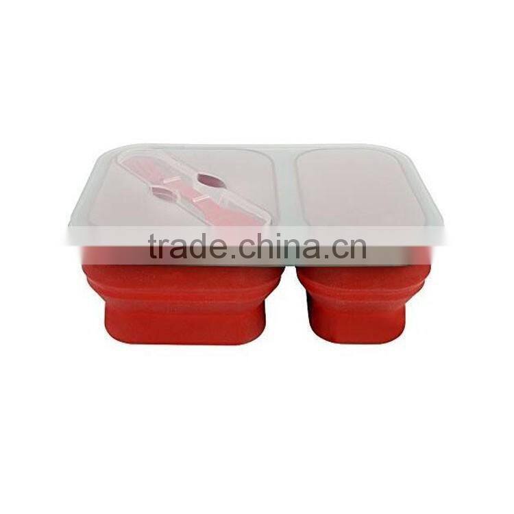 FDA standard Silicone Collapsible Lunch Box Silicone food containers