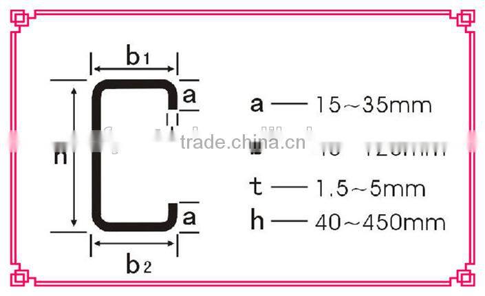 factory price cold bending c beam