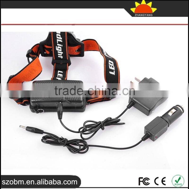 Wholesale high quality XQ50 T6 LED 2000Lm Waterproof Rechargeable LED Headlamp with 18650 battery ,charger
