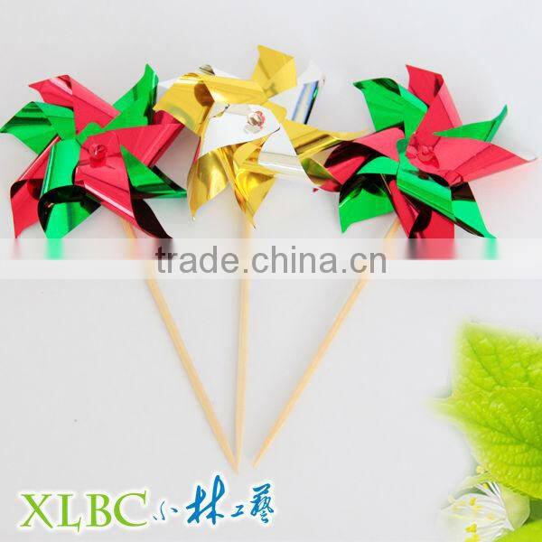Small windmill cocktail craft decorative pick