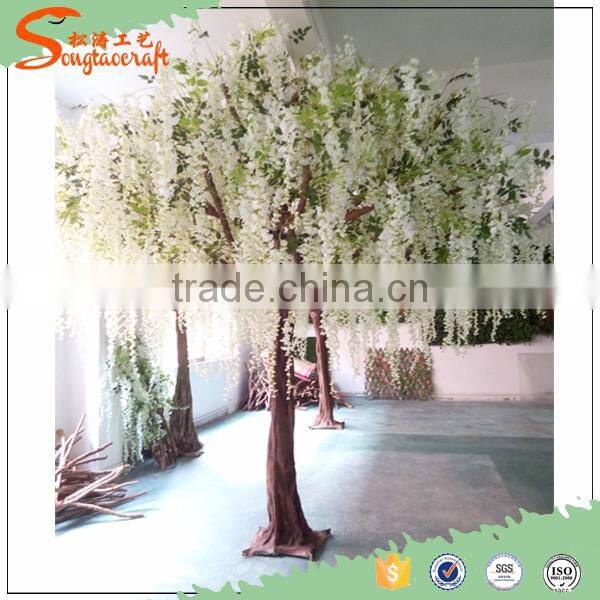Chinese factory direct supply artificial wisteria tree for decoration fiberglass artificial tree for weddings
