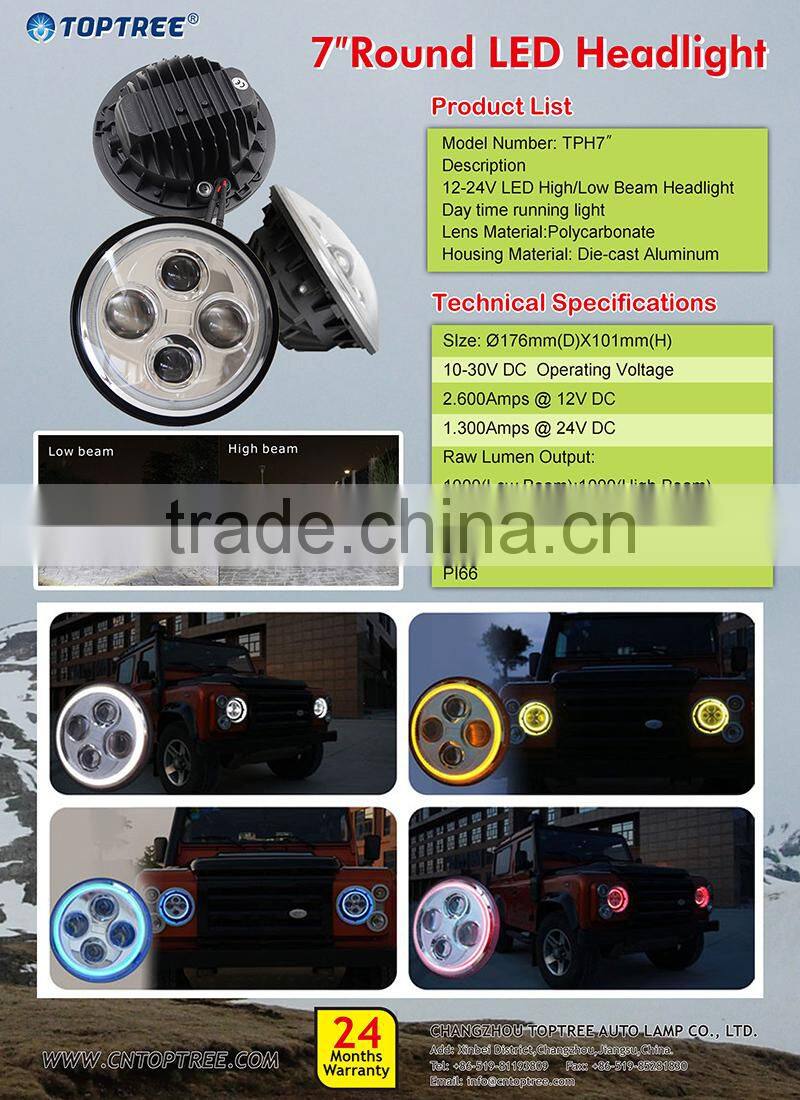 High Quality 7 Inch Led Head Lights for L and R over Defender