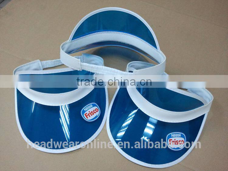 Custom Fashion Cheap Colorful PVC Sun Visor hat