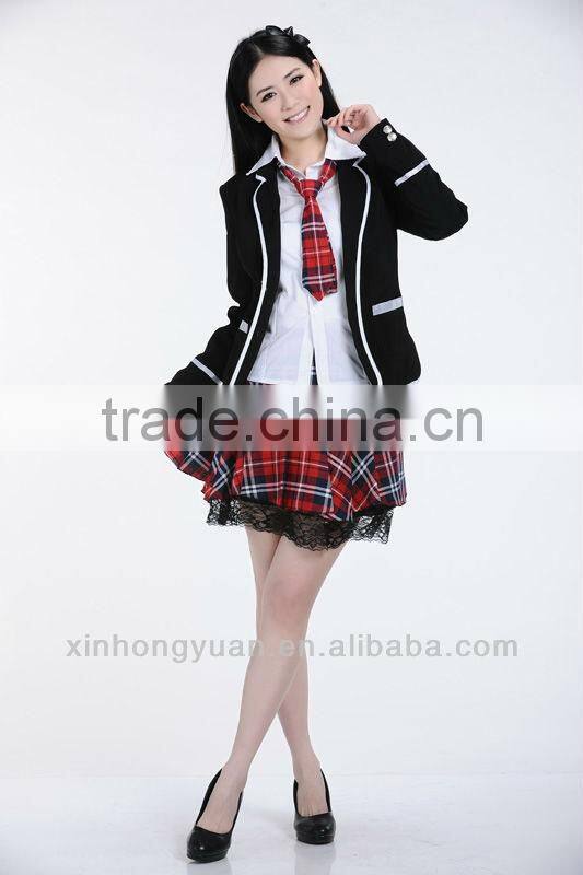 custom fashion high shcool uniforms designs for girls