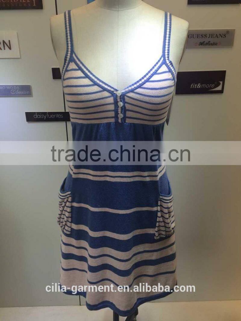 100%cotton beautiful ladies' knit skirt for spring and summer