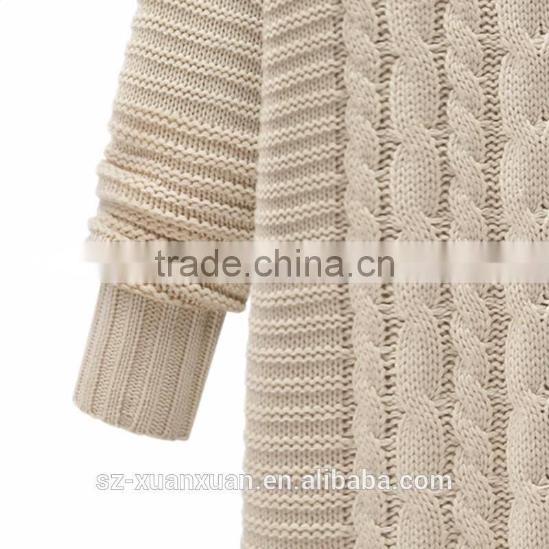 Fashion European and American winter high-end long pullover sweater dress for women