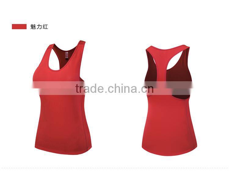 Stylish wholesale polyester fitness womens sport vest tank top