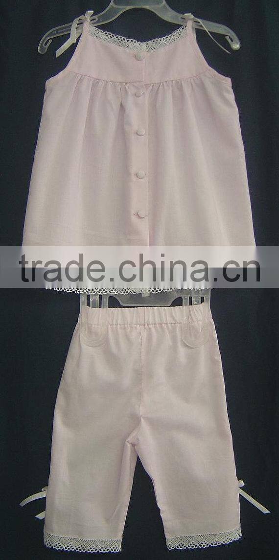 Whoesale Pink and Light Blue Boutique Baby Girl Clothes Sets