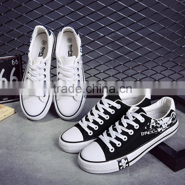 Contracted design man's breathable white black casual stylish sneaker shoes