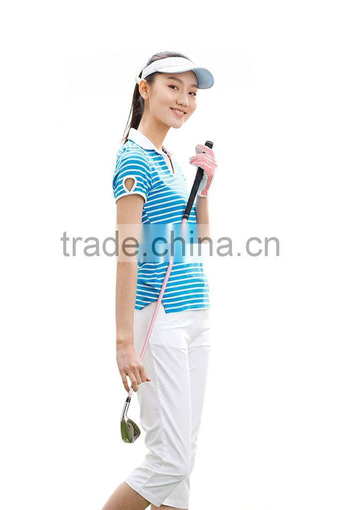 2015 latest fashion design woman golf tshirt high quality polo t shirt