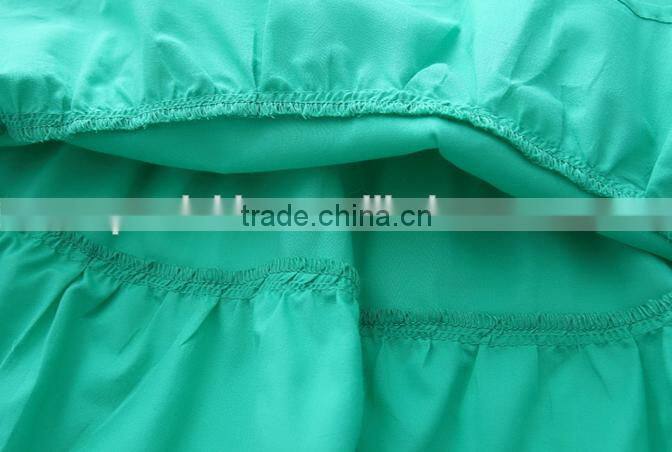 Spring Summer Dress Child Girl Beach Sling Frock Princess Mint Knee Length Frocks