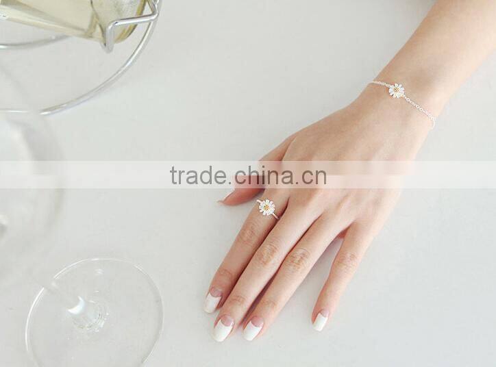 F20053N Hot Sale Fashion Jewelry 2016 New Arrival Charm Gift Chrysanthemum Ring for Women