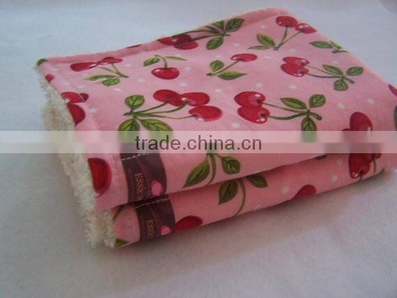 Posh design baby pink cherry custom printed bibs