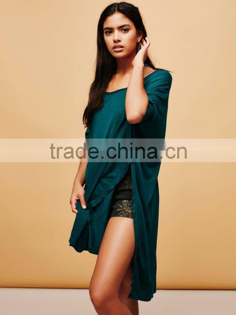 high quality loose fit casual long sleeve t shirt for women