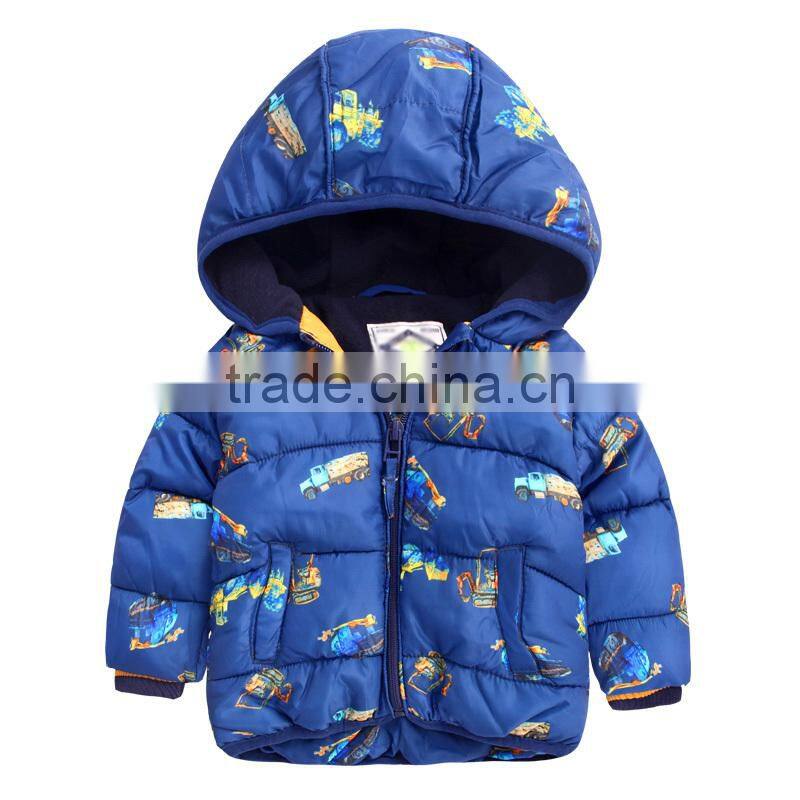 Top Fashion Print Windproof Warm Kids Down Jacket