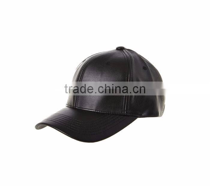 Custom blank fitted leather baseball cap for sale