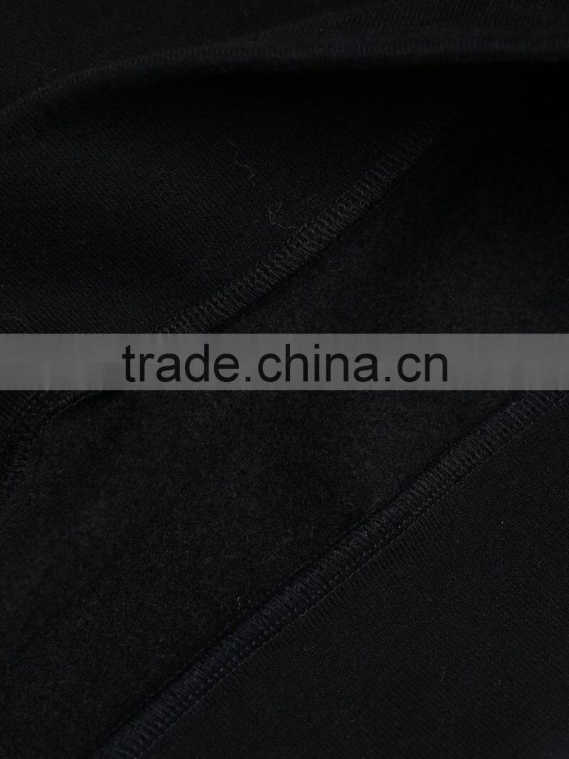 Ladies 100%cotton contrast color pullover Sweatshirt