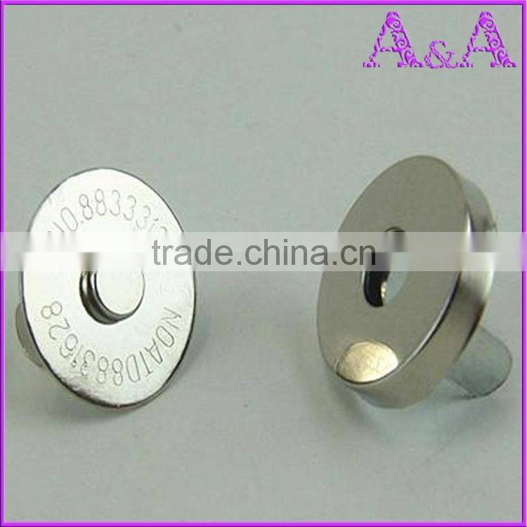 nickel free lead free magnetic button silver magnetic snap button for leather handbag