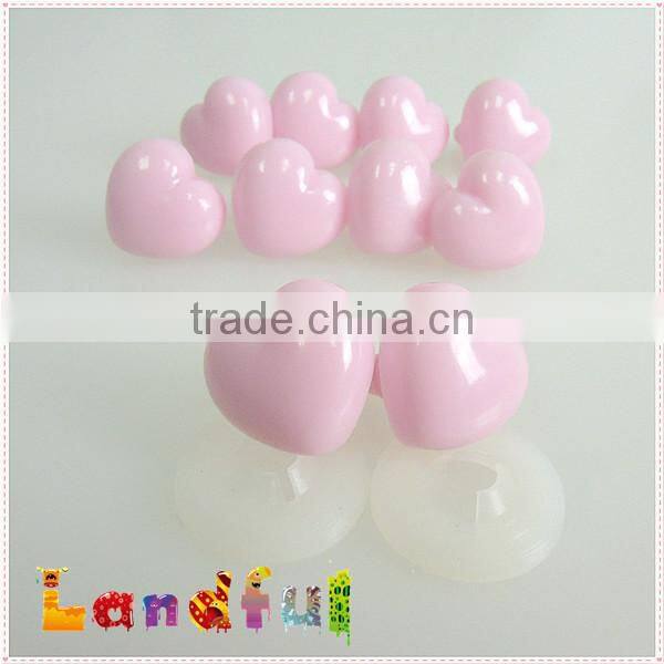 Plastic Heart Safety Nose in Pink for Plush Teddy Bear