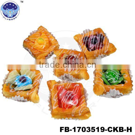 Square paper cup Cream fruit salad cake Fake food simulated food models