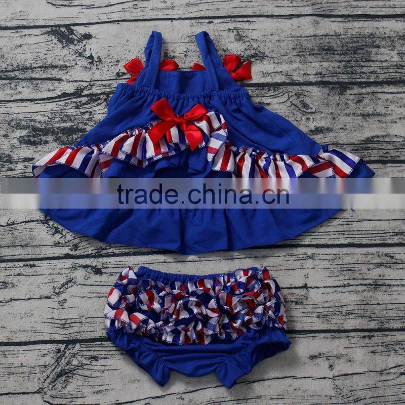 Royal Blue 4th Of July Clothes St Patricks Day Clothing Swing Top Set M7042006