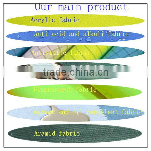 solution dyed acrylic fabric for protective workwear