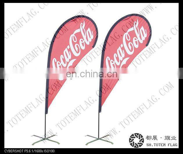 High Quality Durable polyester Advertising Beach Flag