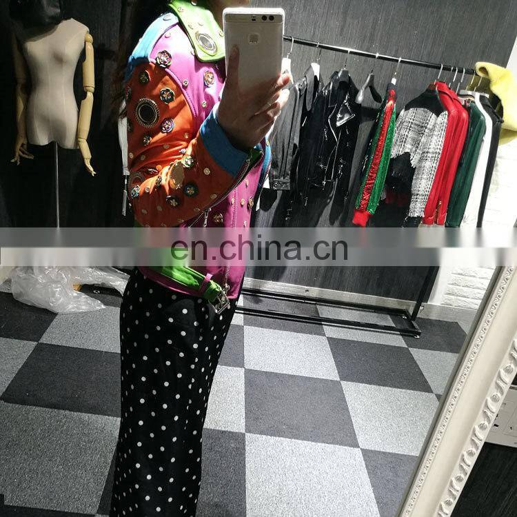 Soft Genuine Lambskin Leather Short Jacket Italian Leather Jacket Women