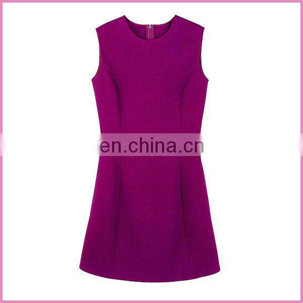 wholesale sleeveless optional color yarn dyed cotton fabric vest dress
