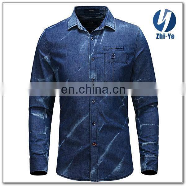 in stock items latest fashion mens denim shirts