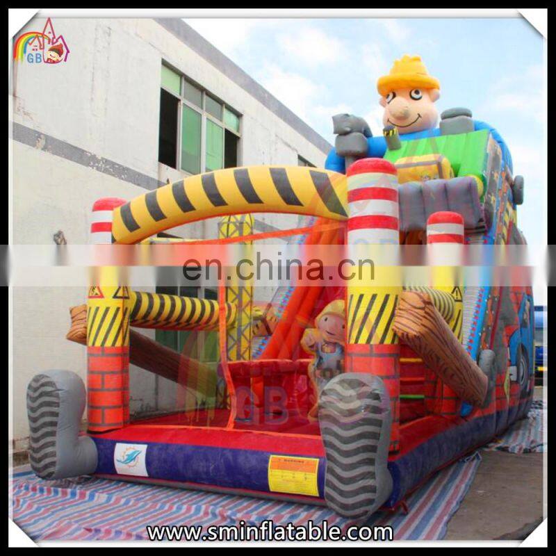 Top Fun large inflatable snow slide,kids soft climbing slide,drill playground for children