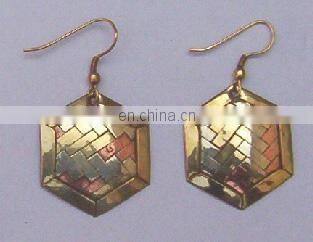 Brass earring,Alloy earring,Round brass earring