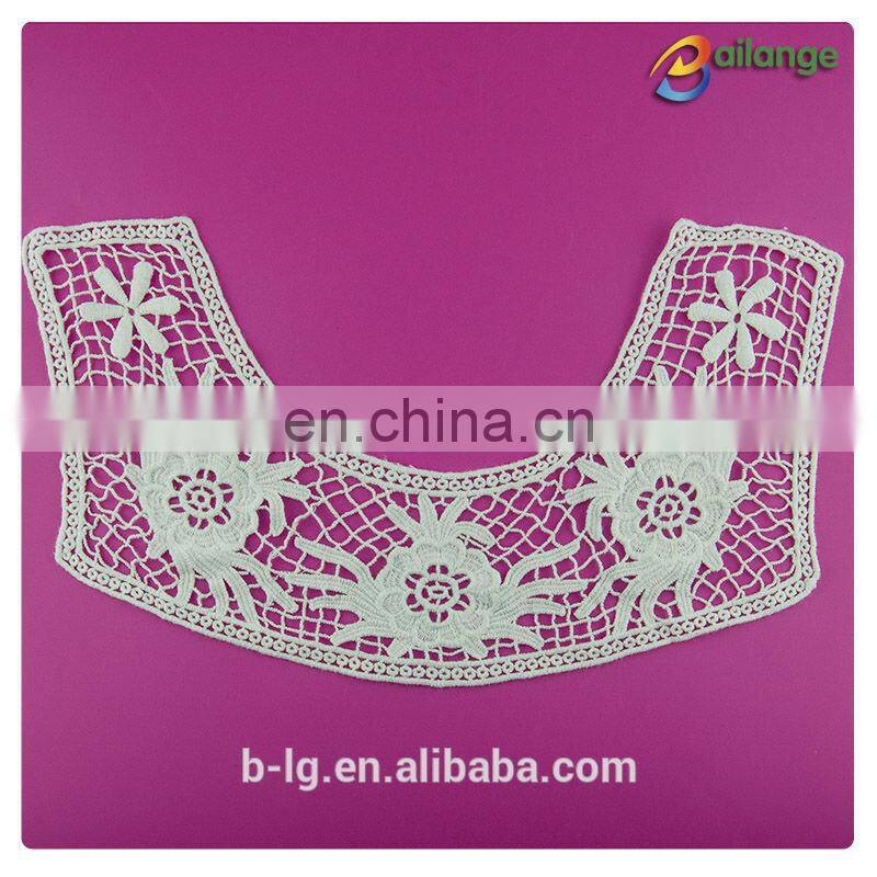 Lace Motif Embroidery lace neckline for wedding dress