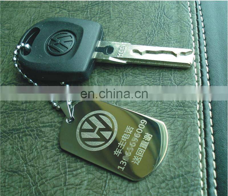 metal Necklace pet ID tag with Laser logo