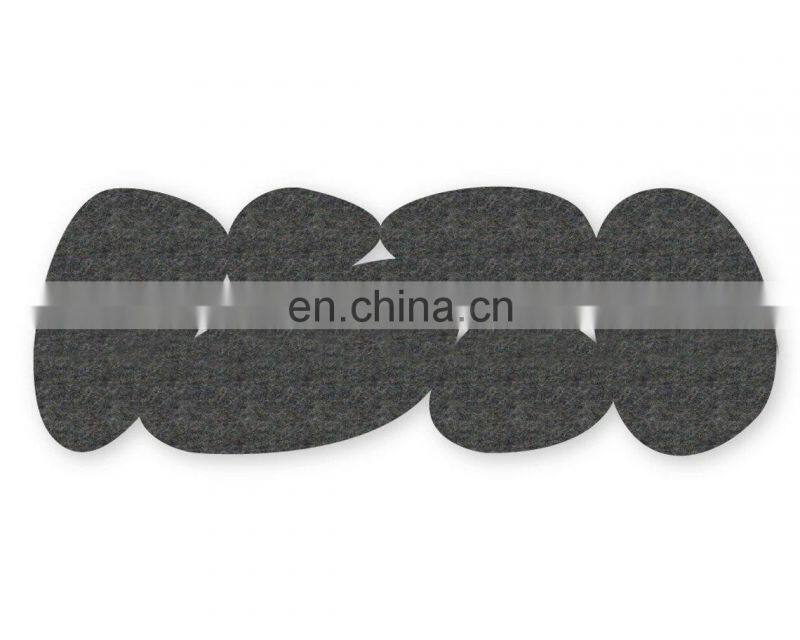 High quality Lase cut Green office different shapes wool felt modern area rug for whole sale