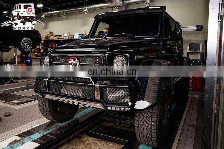 4x4 front side lip fit for G-class W463 4x4 2013-2017year to B-style carbon fiber front lip