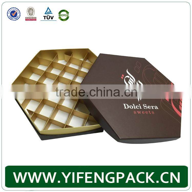 Chocolate Box selection, Victorian cardboard chocolate box Greenfield's bitter-sweet, hexahedral chocolate box