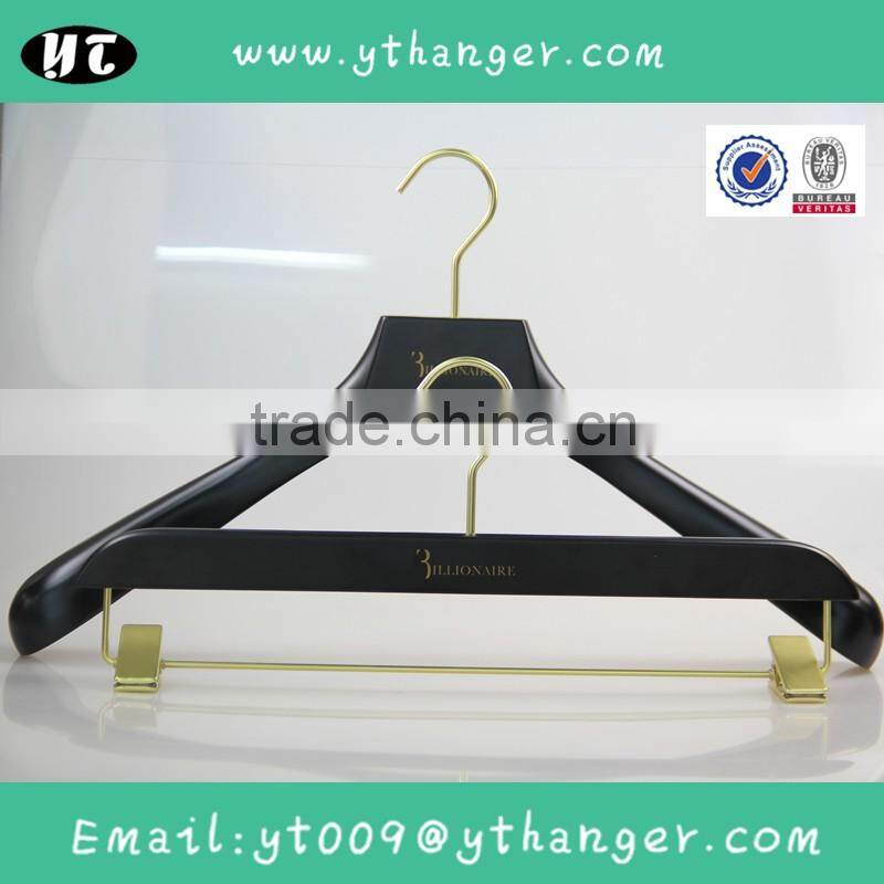HA6809 luxury beech wood hanger tops coat hanger pants hanger