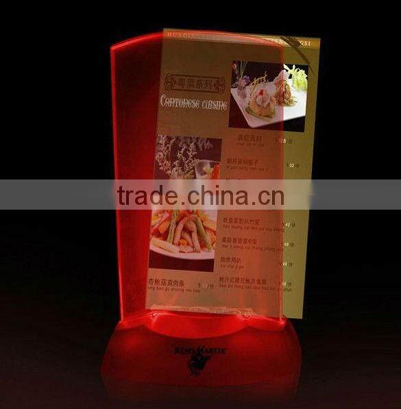 Newest bar aluminium menu holder