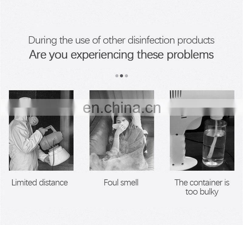 Wholesale Disinfection Spray Gun USB Wireless Nano Sanitizing Electric Atomizer Machine Sterilize Hand Held Sprayer Black White