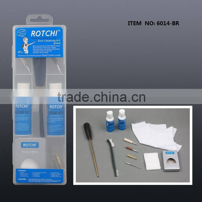 Brass rods pistol cleaning kit , plastic packing gun brush , firearms cleaning